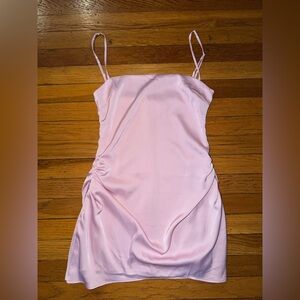 Oh Polly Pink Satin Slip Dress